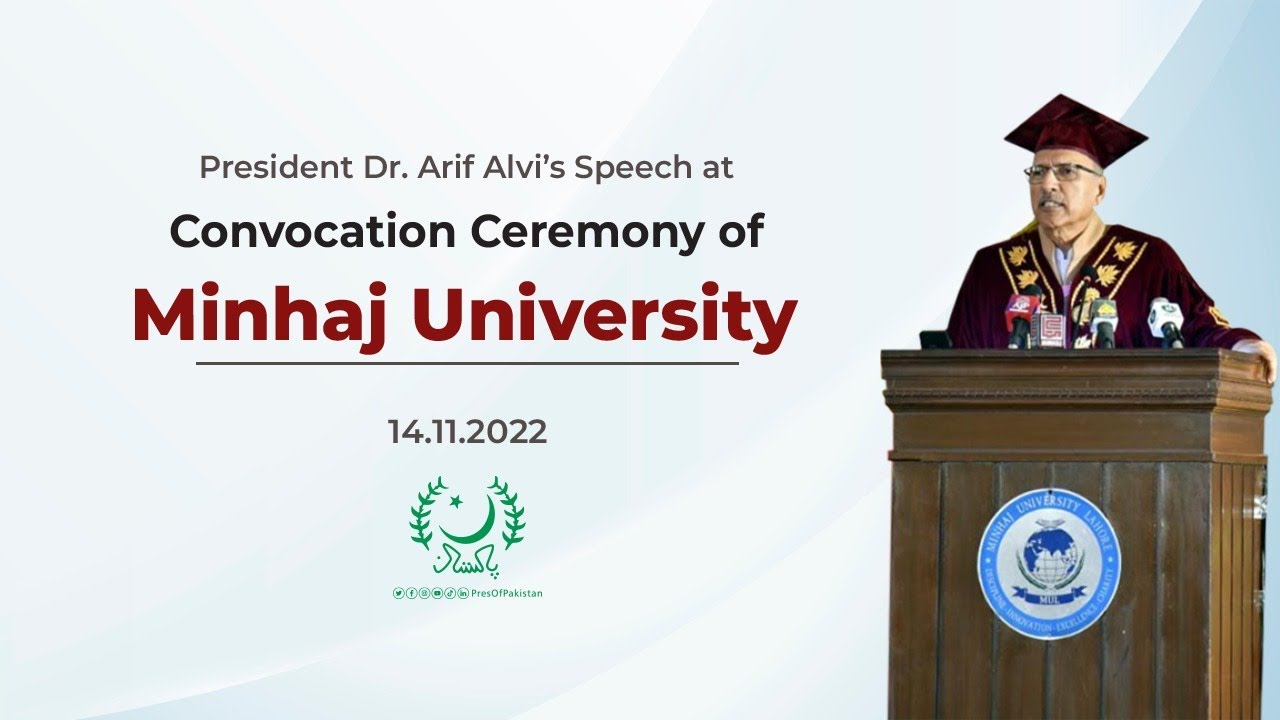 Convocation Ceremony of Minhaj University | President’s Speech| 14.11.2022